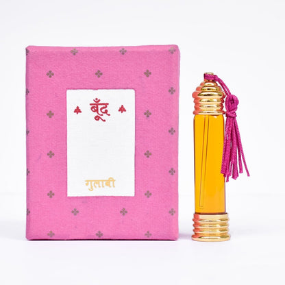 गुलाबी | Gulabi Natural Perfume Oil (Indian Rose Attar) – Essential Oils by Boond Fragrances available on Brown Living™. 12ml . SKU: BF04b. Img 3.