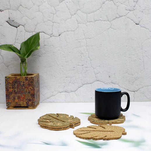 Leaf Coasters (Set of 4) - Green | Verified Sustainable by Brown Living™