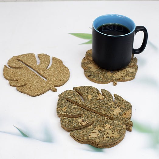 Leaf Coasters (Set of 4) - Green | Verified Sustainable by Brown Living™