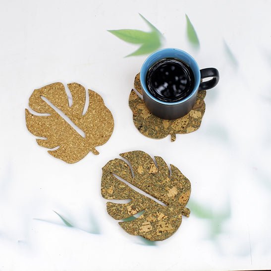 Leaf Coasters (Set of 4) - Green | Verified Sustainable by Brown Living™