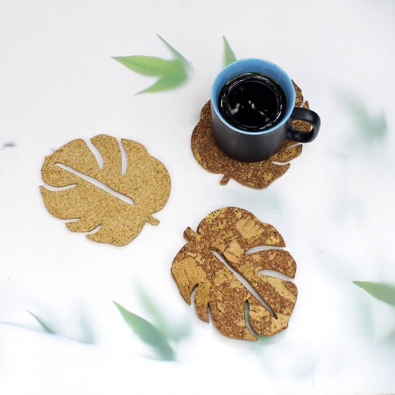 Leaf Coasters (Set of 4) - Red | Verified Sustainable by Brown Living™