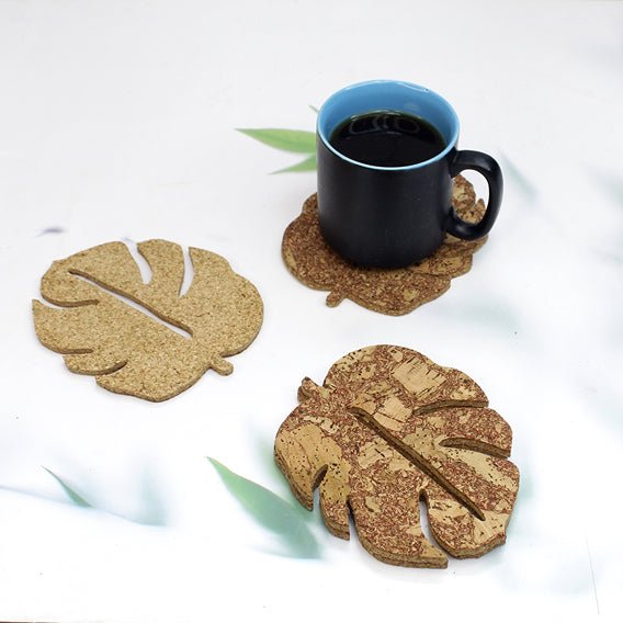 Leaf Coasters (Set of 4) - Red | Verified Sustainable by Brown Living™