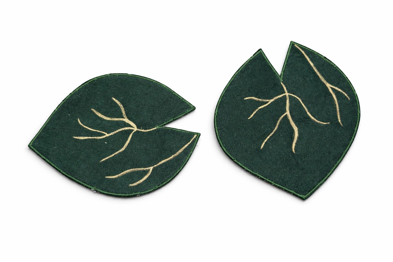 Leaf Fabric Coasters Set Of 4 | Eco Friendly Tableware Accent – Coasters on Brown Living™. SKU: CA02. Img 2.