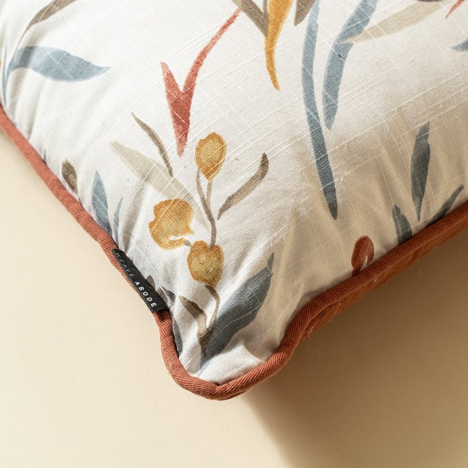 Leaf Pattern Printed Cushion Cover - Multi 45 X 45 Cm | Verified Sustainable by Brown Living™