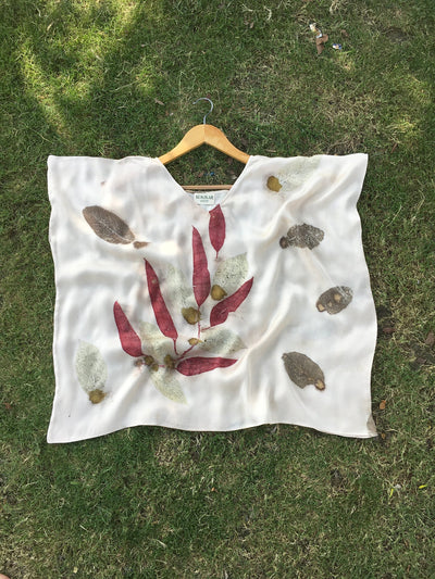 Leafy Kaftan Flared Top for Women Relaxed Fit – Womens Top on Brown Living™. SKU: Fst3. Img 3.