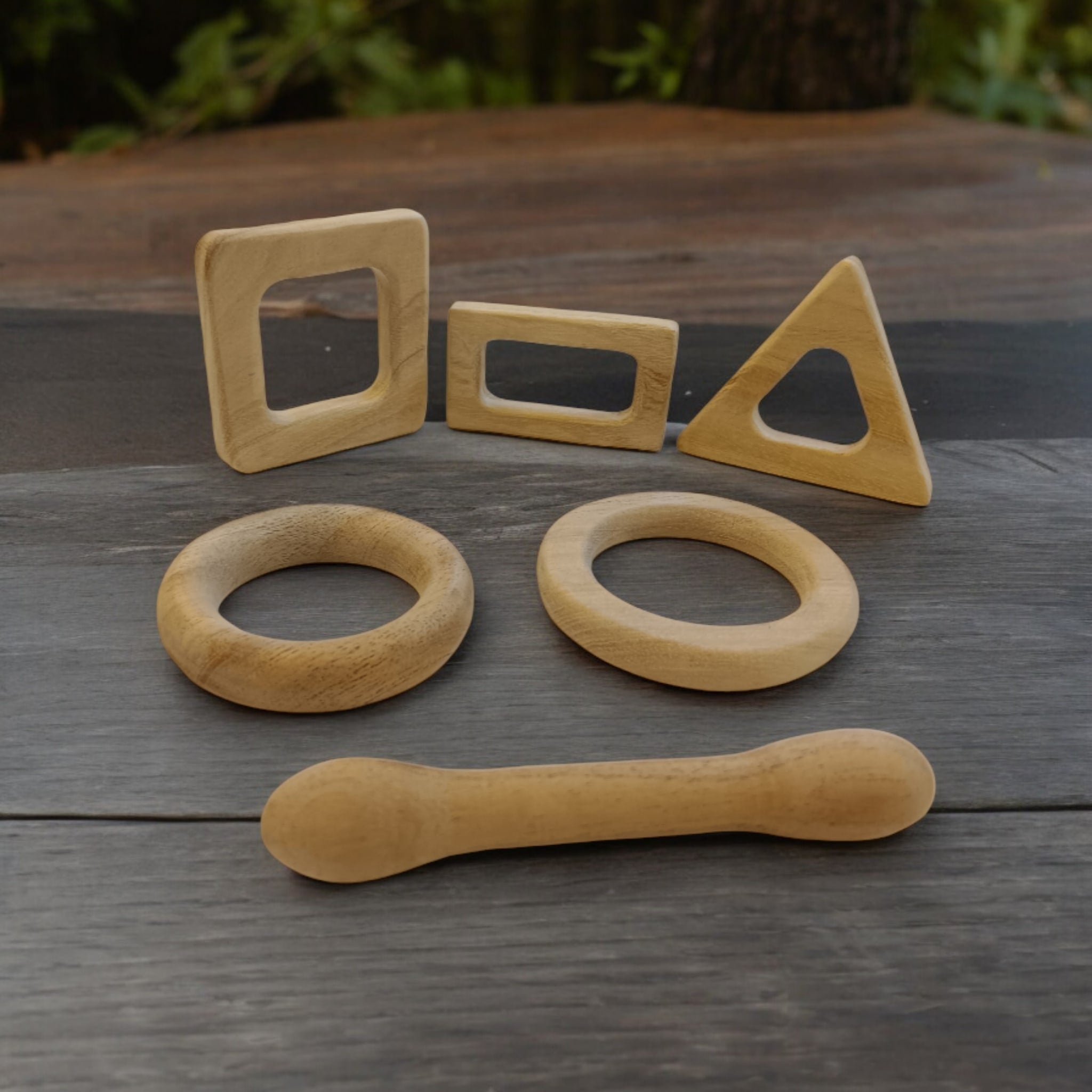 Learn While Teething – Neem Wooden Teethers With Math Symbols – Baby Teethers & Soothers on Brown Living™. SKU: T_SQR-RCT-CRL-TRL-DBL-RNG. Img 6.