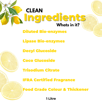 Lemon Bio Enzyme based Dish Wash Cleaner - 1 Litre – Cleaning Products by Miracle Enzyme available on Brown Living™. 1 Litre . SKU: MEDW1 - n. Img 18.