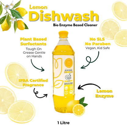 Lemon Bio Enzyme based Dish Wash Cleaner - 1 Litre – Cleaning Products by Miracle Enzyme available on Brown Living™. 1 Litre . SKU: MEDW1 - n. Img 17.