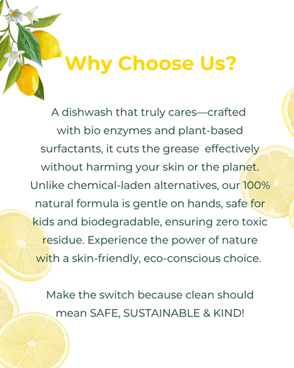 Lemon Bio Enzyme based Dish Wash Cleaner - 1 Litre – Cleaning Products by Miracle Enzyme available on Brown Living™. 1 Litre . SKU: MEDW1 - n. Img 5.