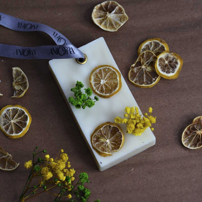 Lemon Rectangle Sachet | Verified Sustainable Wax Sachets & Fragrance on Brown Living™