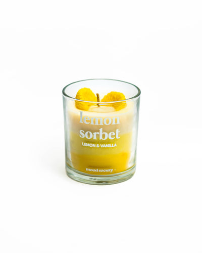 Lemon Sorbet Soy Wax Candle | Refreshing Citrus Scent – Candles & Fragrances on Brown Living™. SKU: MS-CND-0004-JAR. Img 4.