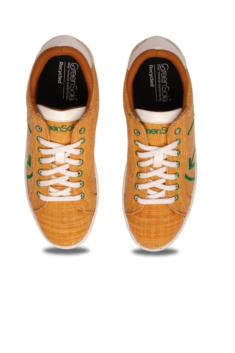 Lemon Yellow Women's Lace - Up Sneakers – Womens Casual Shoes on Brown Living™. SKU: GS_LMNYLW_SNKERS. Img 3.