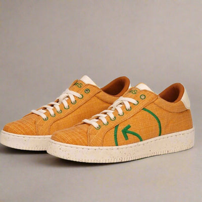 Lemon Yellow Women's Lace - Up Sneakers – Womens Casual Shoes on Brown Living™. SKU: GS_LMNYLW_SNKERS. Img 1.