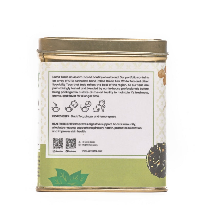 Lemongrass Ginger Black Tea|Digestive Health and Immunity - 50g | Verified Sustainable by Brown Living™