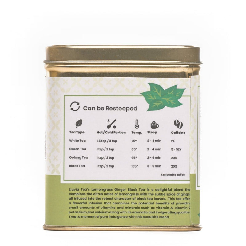 Lemongrass Ginger Black Tea|Digestive Health and Immunity - 50g | Verified Sustainable by Brown Living™