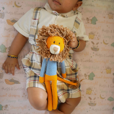 Leo the Lion – Crochet Doll for Babies – Dolls & Dollhouses on Brown Living™. SKU: LEOB. Img 6.