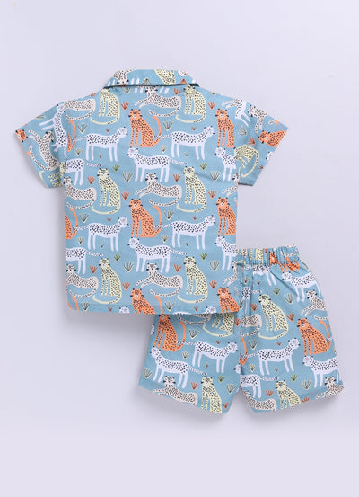 Leopard Dots Unisex Kids Co - ord Set | Printed Comfortable Outfit – Kids Daywear Sets on Brown Living™. SKU: LDU23M1. Img 5.