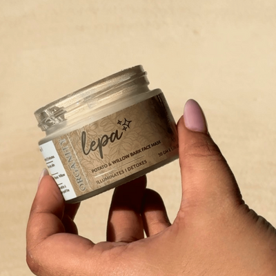 Lepa - Potato & Willow Bark Face Mask – Face Pack on Brown Living™. SKU: ORG-LEPA-FM-POTATO-WILLOW-50. Img 4.
