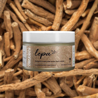 Lepa - Potato & Willow Bark Face Mask – Face Pack on Brown Living™. SKU: ORG - LEPA - FM - POTATO - WILLOW - 50. Img 1.