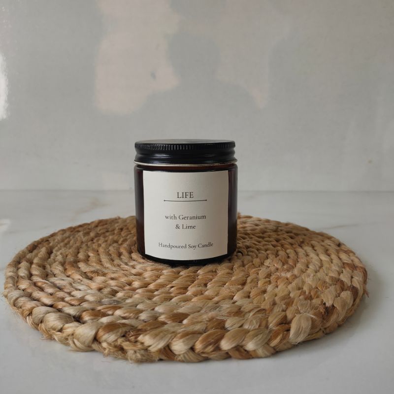Life Scented Soy Wax Candle – Natural & Long - Lasting – Candles & Fragrances on Brown Living™. SKU: BGSC000003. Img 4.