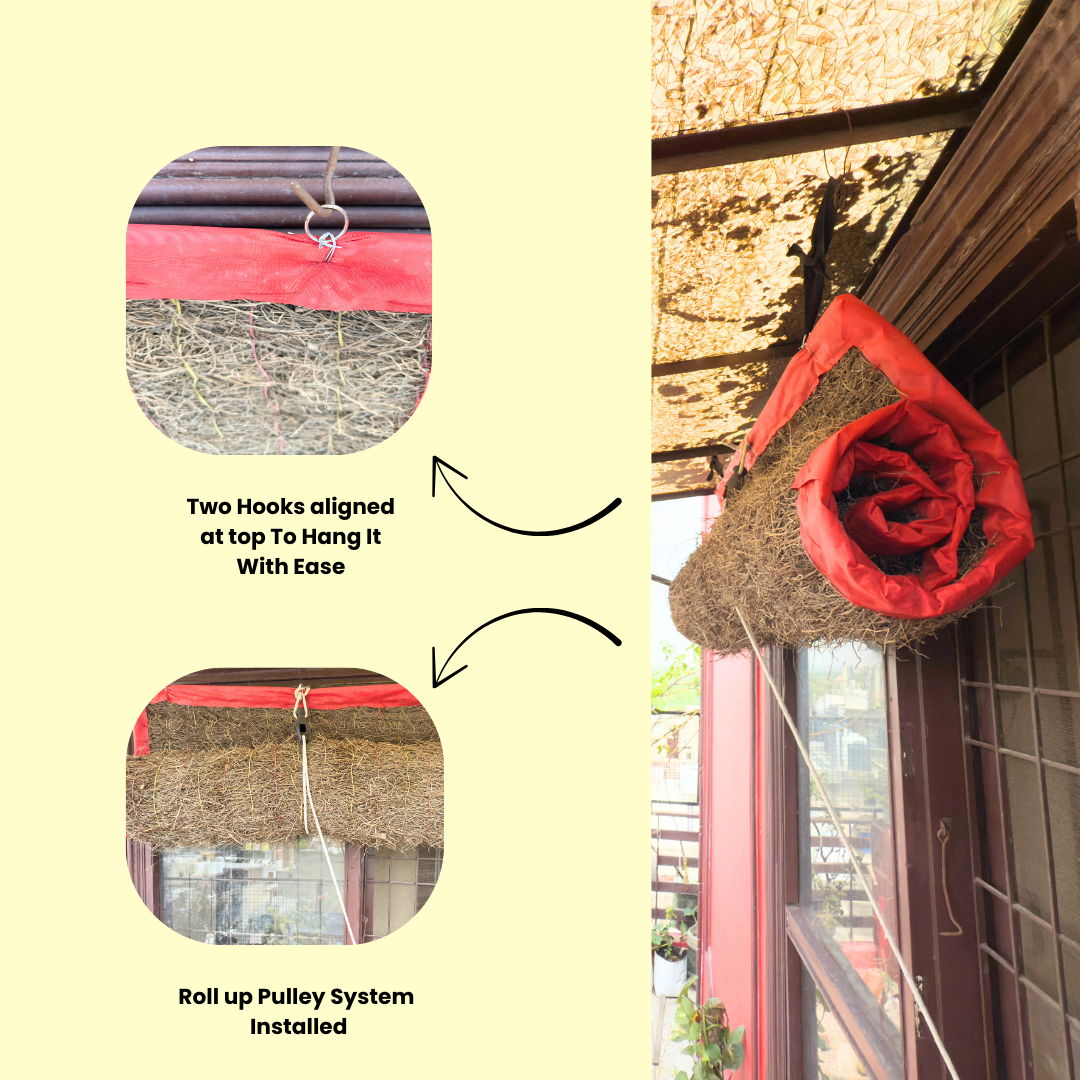 Life Vetiver Curtains Roots Of Khus Grass 3x6 Ft Natural Curtain – Curtains on Brown Living™. SKU: vetiver. Img 4.