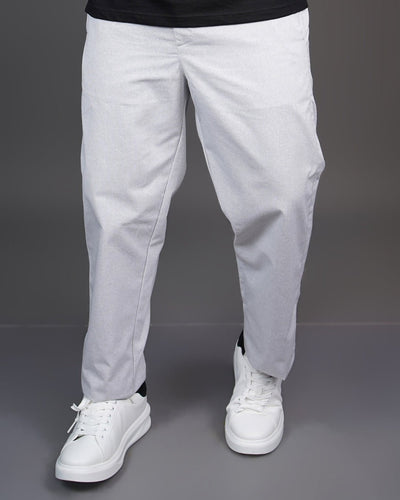 Light Grey Straight Fit Cotton Trousers | Semi-Formal Wear – Mens Trousers on Brown Living™. SKU: AT17H-TROUSER-30. Img 4.