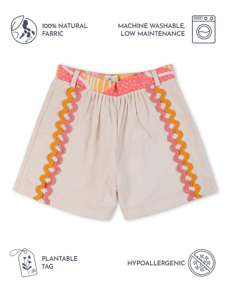 Lillete Solid Cotton Shorts | Verified Sustainable Kids Shorts on Brown Living™