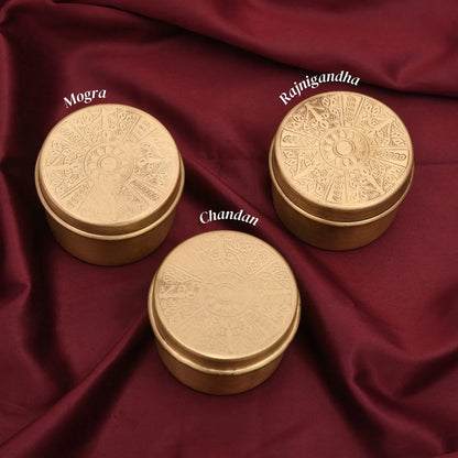 Limited Edition Heritage Box – Handcrafted Brass Candle Gift Set – Candles & Fragrances on Brown Living™. SKU: PRA25GH020. Img 4.