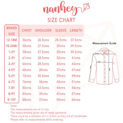 Lined Heart Cotton Embroidered Shirt – Kids Shirts on Brown Living™. SKU: NANFS005EMB025-4Y-n. Img 5.