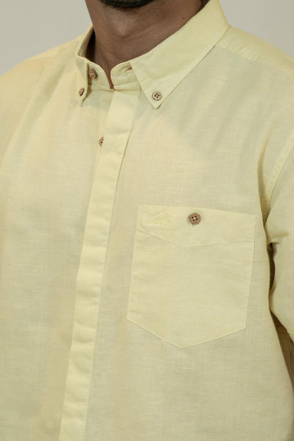 Linen Cotton Classic Shirt With Hidden Pockets | Premium Comfort Wear – Mens Shirt on Brown Living™. SKU: ANTLCCLFYVS. Img 2.