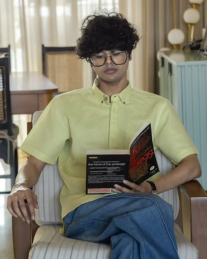 Linen Cotton Classic Shirt With Hidden Pockets | Premium Comfort Wear – Mens Shirt on Brown Living™. SKU: ANTLCCLFYVS. Img 3.