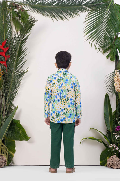 Linen & Tencel Asymmetric Pleated Co - Ord Set | Stylish & Comfortable – Kids Daywear Sets on Brown Living™. SKU: ML-EN-AS-3373to4. Img 4.