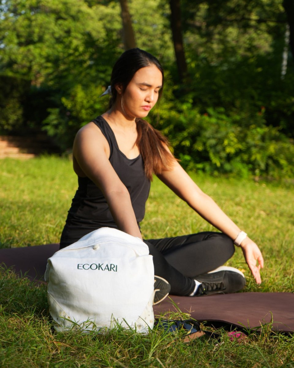 Linen Yoga Mat Bag | Verified Sustainable by Brown Living™