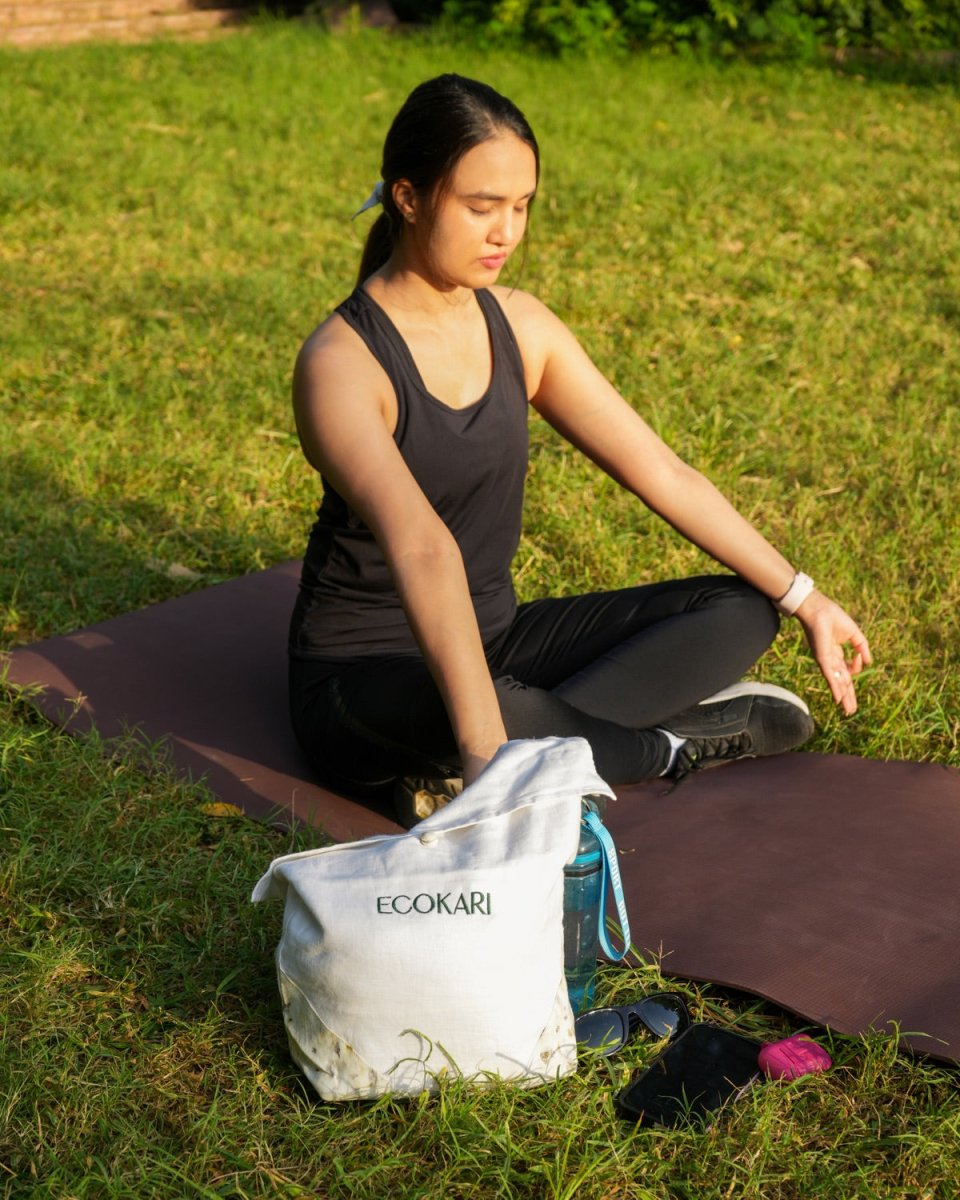 Linen Yoga Mat Bag | Verified Sustainable by Brown Living™