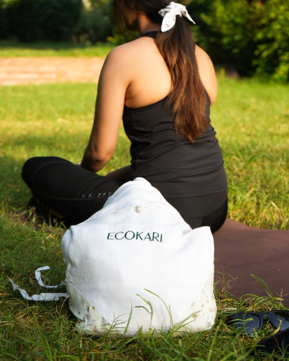 Linen Yoga Mat Bag | Verified Sustainable by Brown Living™