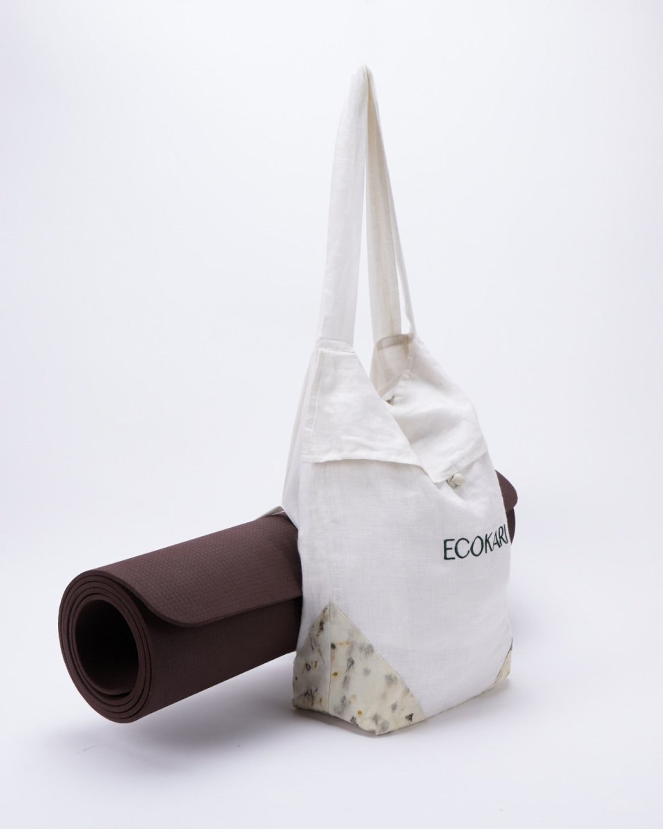 Linen Yoga Mat Bag | Verified Sustainable by Brown Living™