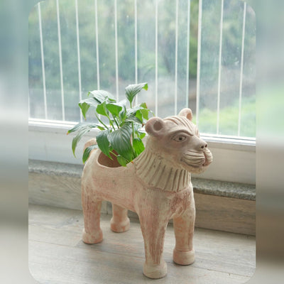 Lion King Earthen Planter – Pots & Planters on Brown Living™. SKU: A0_plt_0022. Img 1.