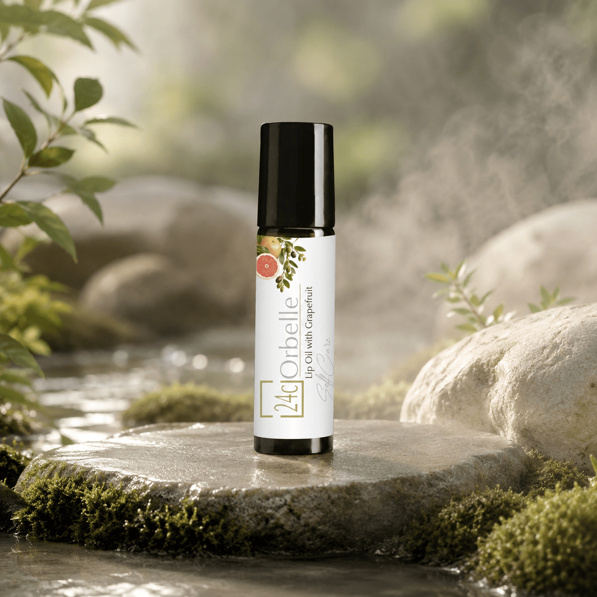 Lip Oil with Grapefruit - Amber Rollon – Lip Balms on Brown Living™. SKU: PERE20. Img 2.
