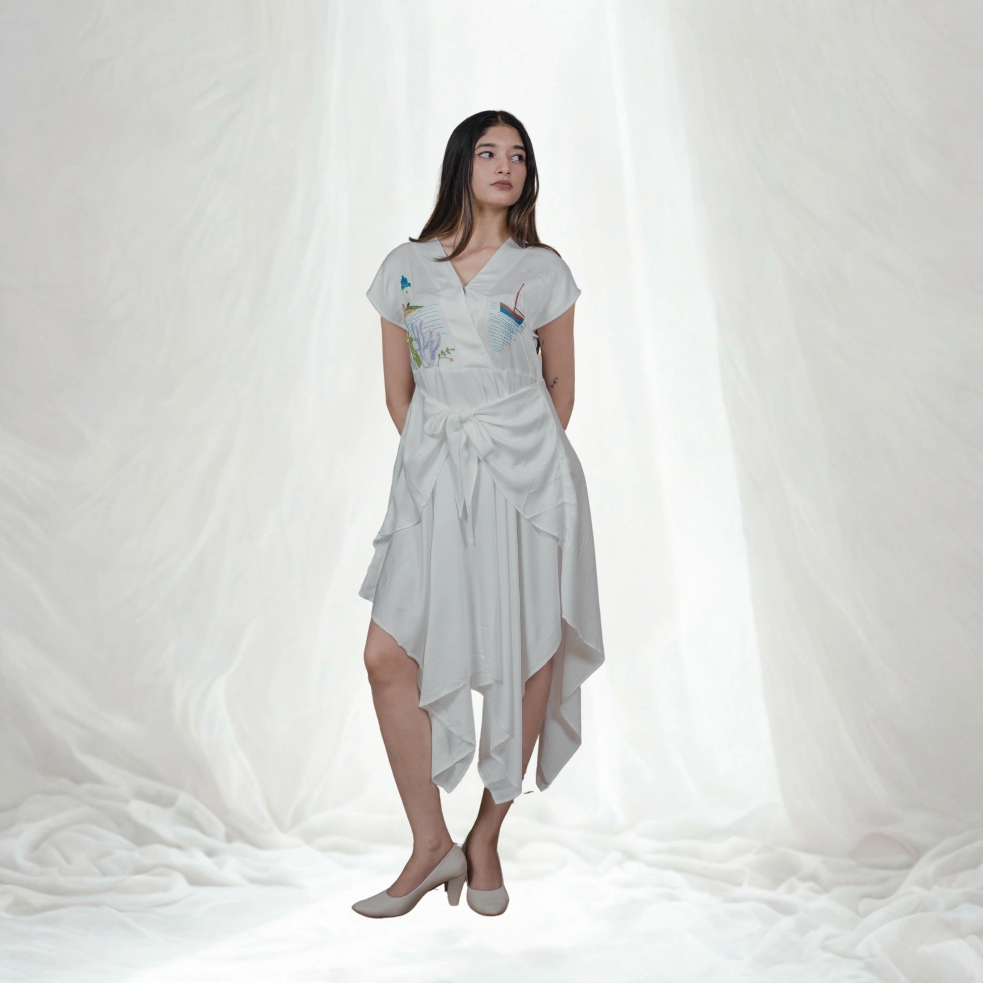 Liquid Node Dress Contemporary Women’s Designer Dress – Womens Dress on Brown Living™. SKU: Aayu10. Img 1.