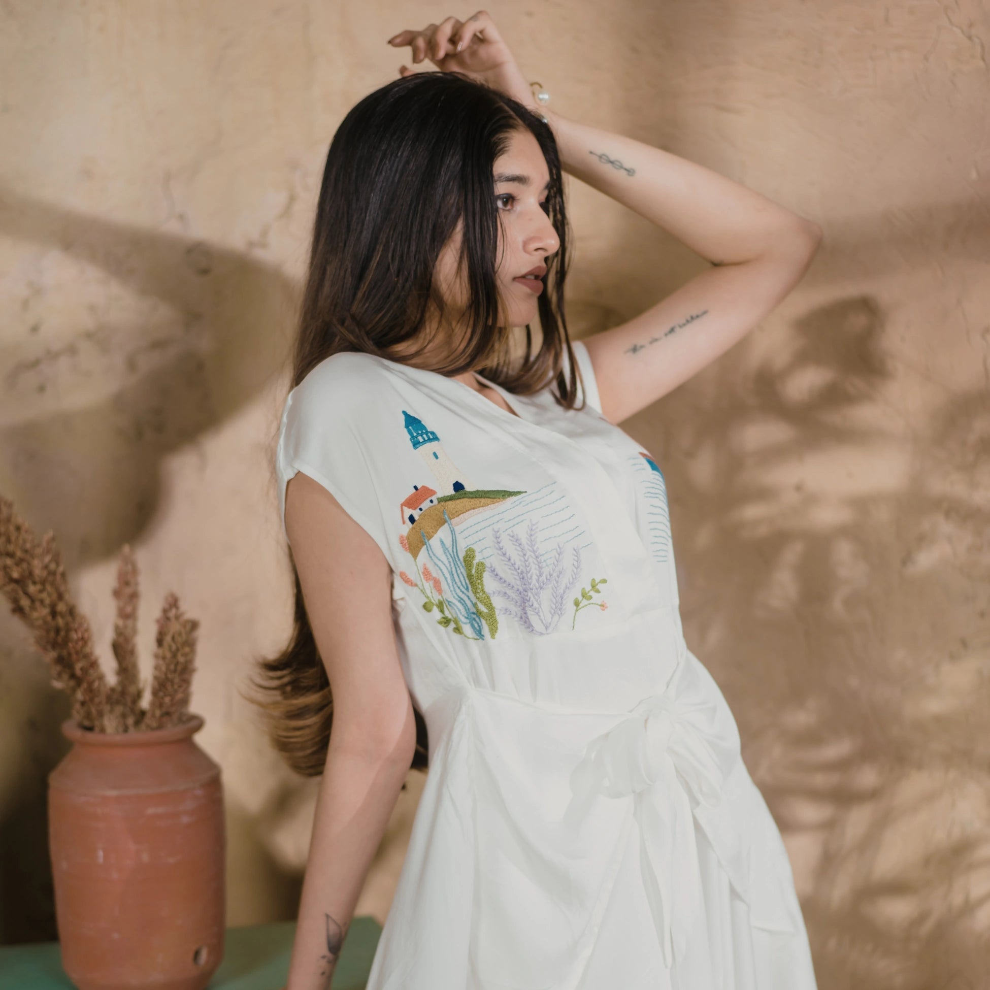 Liquid Node Dress Contemporary Women’s Designer Dress – Womens Dress on Brown Living™. SKU: Aayu10. Img 3.