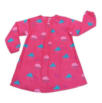 Little Cloud Pink - Girls Comfort Wear – Kids Frocks & Dresses on Brown Living™. SKU: MITHGN - 040(P) - 1. Img 2.