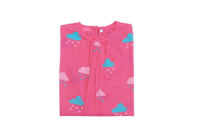 Little Cloud Pink - Girls Comfort Wear – Kids Frocks & Dresses on Brown Living™. SKU: MITHGN - 040(P) - 1. Img 3.