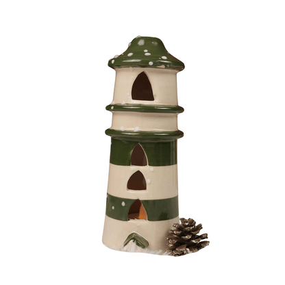 Little Lantern Home – Ceramic | Decorative Lantern Candle Holder – Home Decor on Brown Living™. SKU: CC8. Img 4.