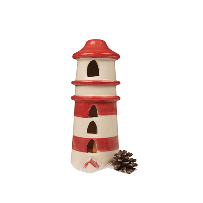 Little Lantern Home – Ceramic | Decorative Lantern Candle Holder – Home Decor on Brown Living™. SKU: CC9. Img 2.