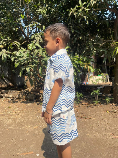 Little Ocean Explorer Co - ord Set – Kids Daywear Sets on Brown Living™. SKU: ST-25-0-6M. Img 3.