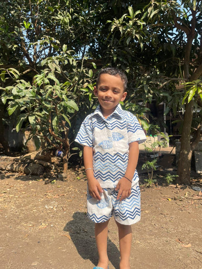 Little Ocean Explorer Co - ord Set – Kids Daywear Sets on Brown Living™. SKU: ST-25-0-6M. Img 1.