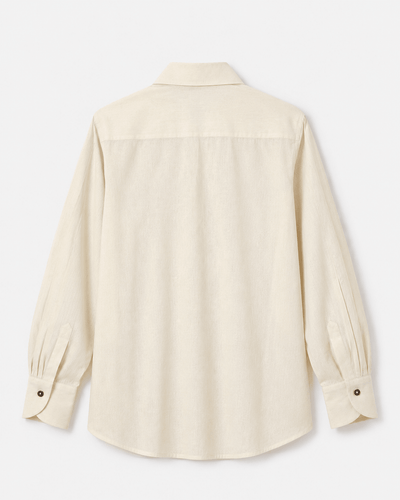 Long Collar Shirt – Modern Statement Collar Shirt for Effortless Style – Womens Shirt on Brown Living™. SKU: ACB2026008. Img 2.