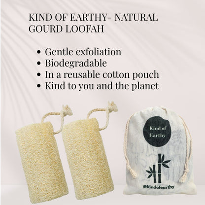 Long Natural Gourd Loofah (Pack of 2) | Plant Based Body Scrubber – Body Scrub on Brown Living™. SKU: KOE-015-LL-2. Img 3.
