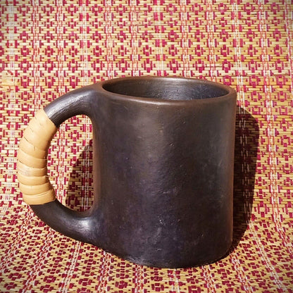Longpi Black Pottery Coffee Mug Large - Round – Mugs on Brown Living™. SKU: SACHII017. Img 1.