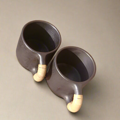 Longpi Black Pottery Coffee Mug Small - Round – Mugs on Brown Living™. SKU: SACHII016. Img 2.